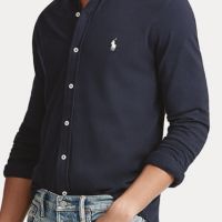 POLO Ralph Lauren FeatherWeight Mesh Pique Cotton Mens Size 2XL НОВО! ОРИГИНАЛ! Мъжка Риза!, снимка 1 - Ризи - 45734035