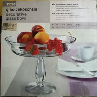 Стъклена фруктиера TCM, снимка 1 - Аксесоари за кухня - 45647688