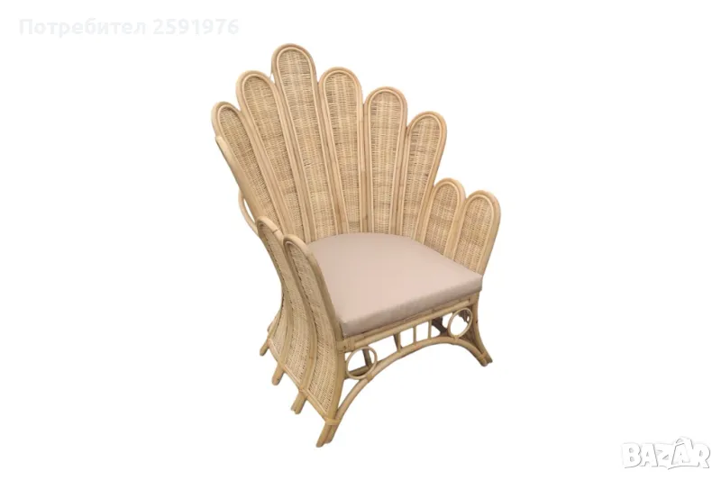 Ратанов фотьойл Puzzle-home Fragia 103x90x120cm, снимка 1