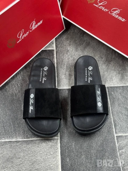 мъжки чехли от естествена кожа loro piana , снимка 1