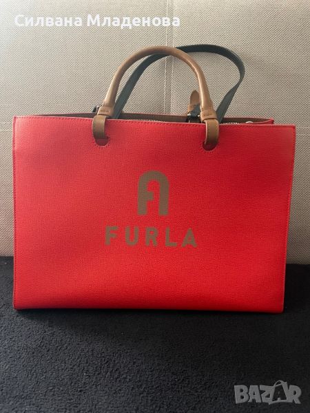 Червена чанта Furla, снимка 1