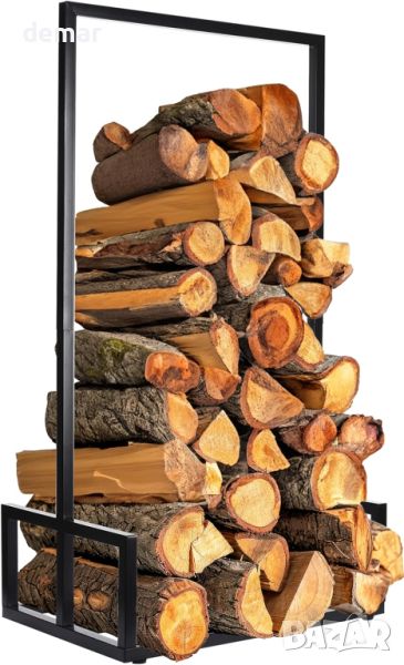 G-Rack Здрава рамка за дърва за огрев, 95x50x35cm, черна, снимка 1
