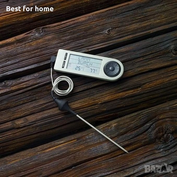Цифров термометър Rosle от неръждаема стомана с магнитен гръб за печене, снимка 1