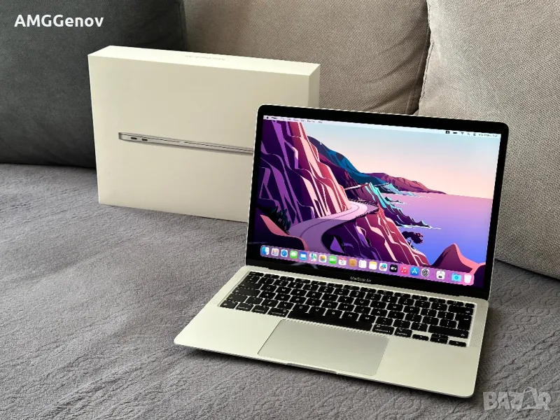 Като Нов 13,3' MacBook Air M1/98% Battery/8GB Ram/256GB SSD/Silver, снимка 1