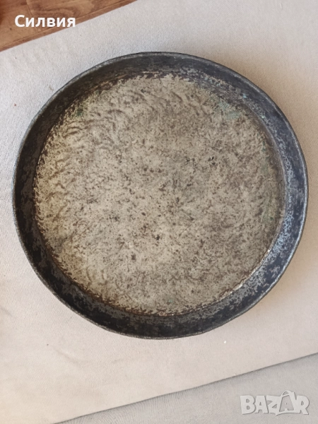 Стара Бакърена тепсия кована, снимка 1