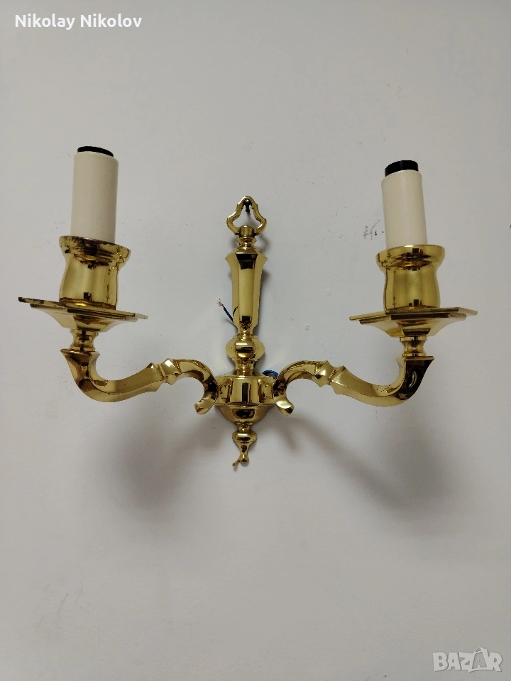 двоен месингов аплик, снимка 1