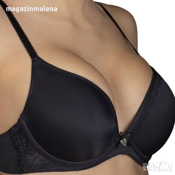 Selene 85B черни пуш ап сутиени с вградени подплънки черно повдигащо бельо Селене , снимка 1