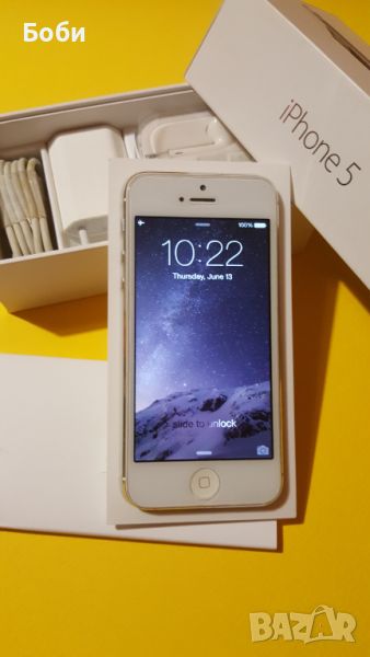 APPLE IPHONE 5 16GB WHITE ios 8.3, снимка 1