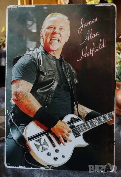 James Alan Hetfield-метална табела (плакет), снимка 1