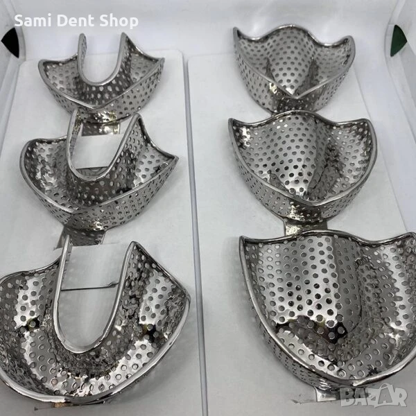 Перфорирани метални лъжици за отпечатъци – комплект 6 броя, снимка 1