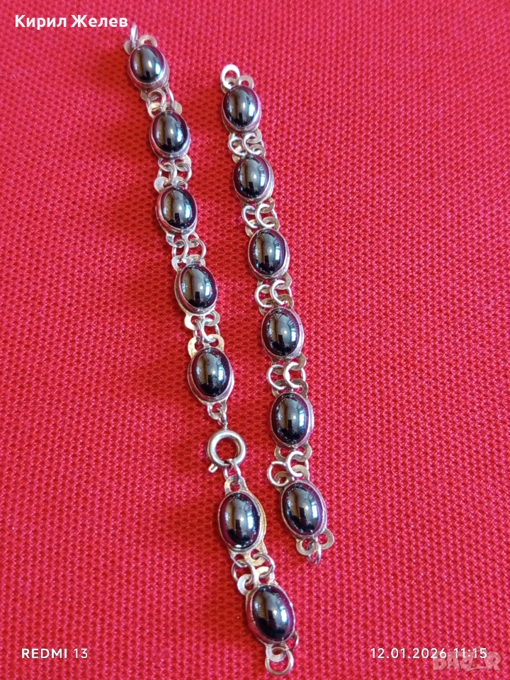 Сребърна гривна с Хематит красив аксесоар за ежедневието 52641, снимка 1