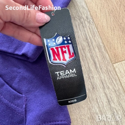 Детски суитшърт с качулка NFL Minnesota Vikings размер 2 г, снимка 3 - Детски Блузи и туники - 53781928