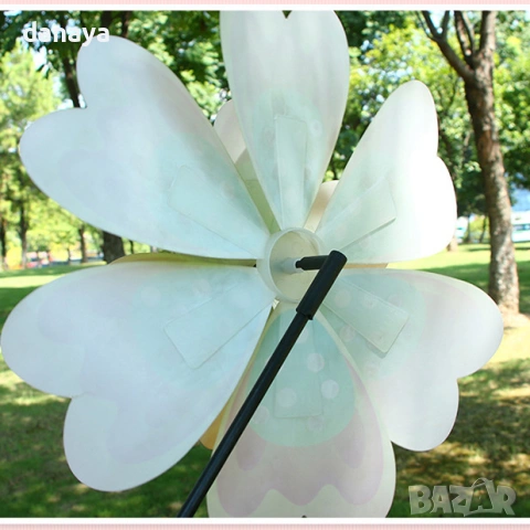 6476 Цветна градинска вятърна въртележка, 70 см, снимка 8 - Градински мебели, декорация  - 53812481