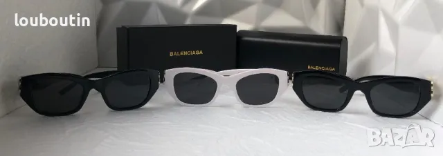 Balenciaga дамски слънчеви очила котка котешки очи черни бели зелени , снимка 17 - Слънчеви и диоптрични очила - 46959513