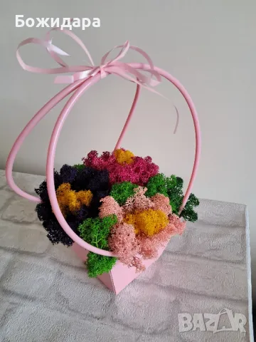 Кошнички със скандинавски мъх, снимка 3 - Декорация за дома - 49479525