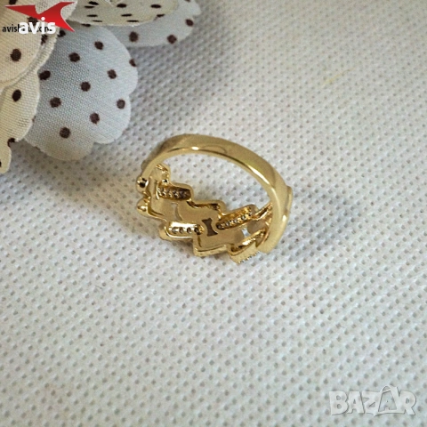 Пръстен с 14К златно покритие 224861, снимка 3 - Пръстени - 54036116