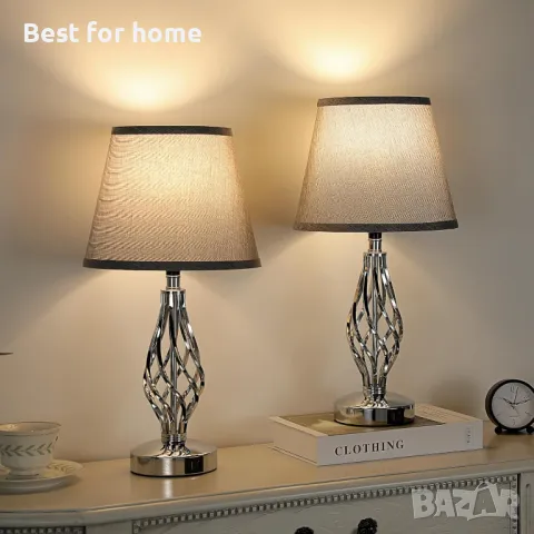  Комплект от 2 нощни лампи със сензорно регулиране Kakanuo, снимка 6 - Настолни лампи - 50034465