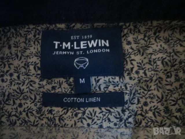 Мъжка риза с дълъг ръкав лен T.M.Lewin, снимка 4 - Ризи - 50943822