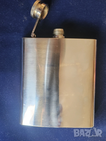 джобна метална бутилка - плоска 235 мл, к-т с 2 мет.чашки, фунийка, табакера (+подарък 2-ра бутилка), снимка 5 - Други - 52669659