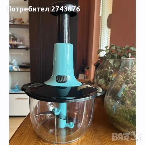 Ръчен чопър за зеленчуци - капацитет 1.5, пресов тип, без електричество, многофункционален кухненски, снимка 7 - Чопъри и пасатори - 51488274