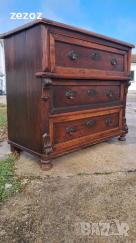 Антикварен скрин масив №80, снимка 6 - Скринове - 53379569