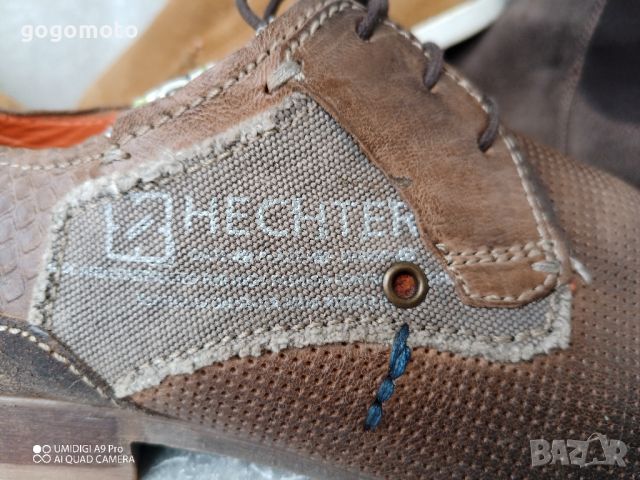 мъжки обувки от естествена кожа DANIEL HECHTER® MEN´S LEATHER LOW SHOES - COGNAC BROWN, N- 43 - 44, снимка 1 - Ежедневни обувки - 45543297