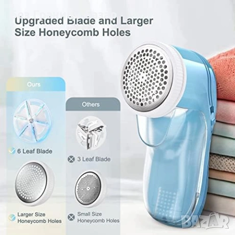 Нова Електрическа машинка за мъх текстил дрехи USB 1400mAh батерия, снимка 6 - Други стоки за дома - 53155803