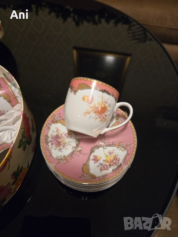 Розов сервиз за кафе от ЯПОНСКИ ПОРЦЕЛАН, снимка 5 - Чаши - 52774792