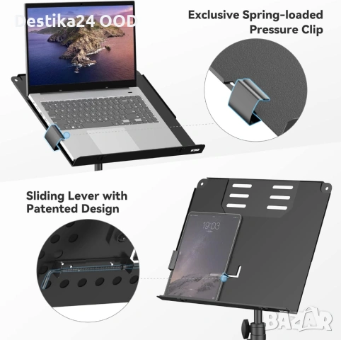 Регулируема стойка за проектор или лаптоп трипод 59–160 см, снимка 5 - Други - 53717346