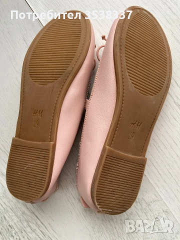 Балеринки HM, цвят пудра, 29 номер, снимка 4 - Детски обувки - 52203515