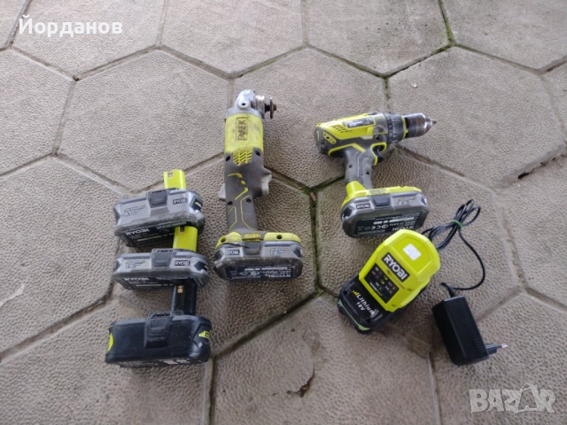 Продавам сет на Ryobi Li-Ion ъглошлайф и винтоверт на батерии, снимка 4 - Винтоверти - 52892539