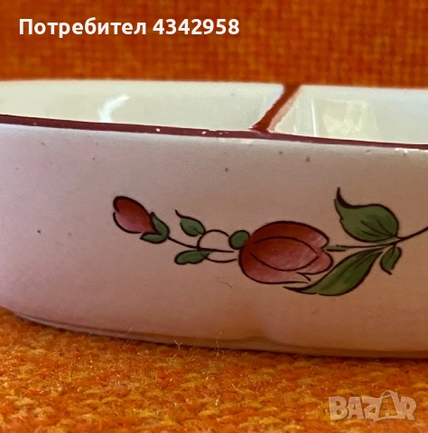 LUNEVILLE France K&G Vintage(1880-1922) Hand Painted . Чинийка за специи., снимка 5 - Антикварни и старинни предмети - 52255540