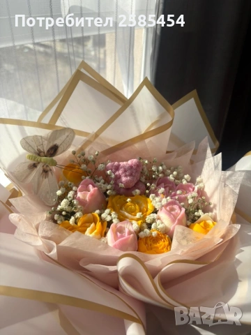 Букети от соеви свещи с разнообразни аромати💐, снимка 2 - Романтични подаръци - 53303807