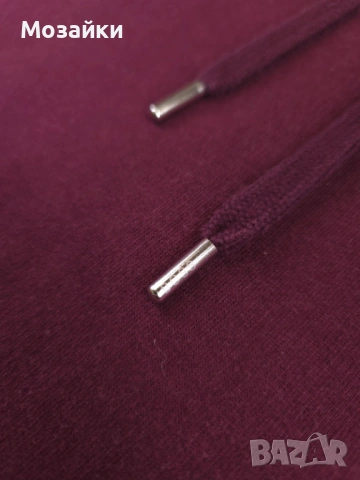 Boss Econny Hoodie бордо като ново, велурено лого, размер S, снимка 4 - Суичъри - 53596114
