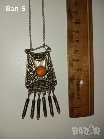 Стар нагръден накит възрожденски тип - трепка , медальон, снимка 2 - Антикварни и старинни предмети - 53511446