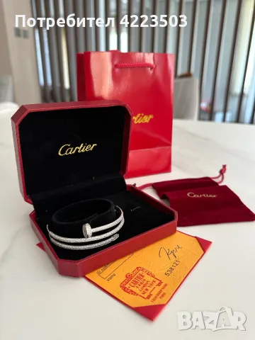 Гривна Cartier Juste Un Clou Nail White Gold Bangle , снимка 1 - Гривни - 47137278