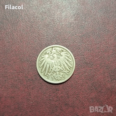 Германия империя 10 пфенига 1900 г. МД 'D' - Мюнхен, снимка 2 - Нумизматика и бонистика - 52773895