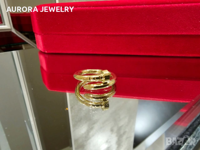 CARTIER Nail Juste un Clou Classic Gold Пръстен Пирон, снимка 5 - Пръстени - 53029433