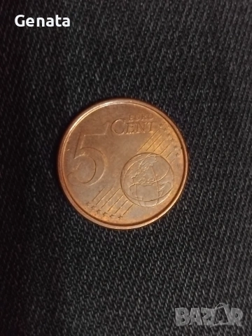 Рядка евро монета 5 цента , снимка 4 - Нумизматика и бонистика - 53012222