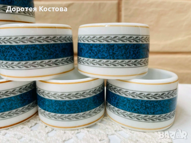 Красиви порцеланови пръстени с маркировки, 8 бр , снимка 4 - Антикварни и старинни предмети - 53931572