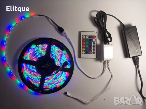 Лента с RGB LED диоди – 5 метра с дистанционно управление ✨