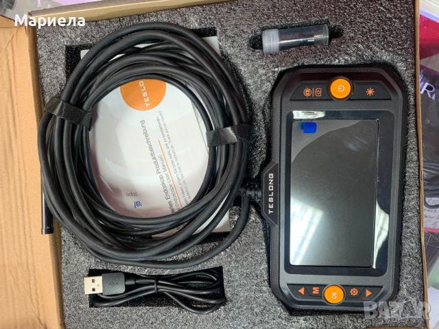 5,5 мм ендоскопска камера със светлина / Teslong Mechanic Borescope с монитор, снимка 2 - Други инструменти - 46594567