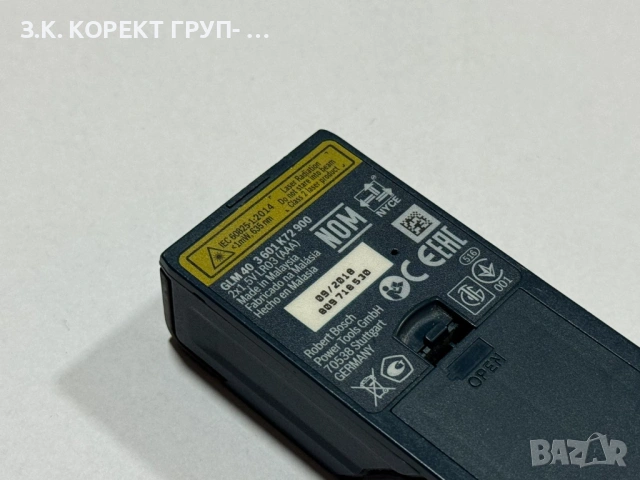 Лазерна ролетка Bosch Professional GLM 40, снимка 3 - Измервателни инструменти - 53307169