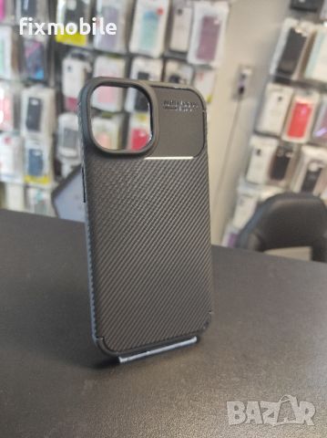 Apple iPhone 15 Carbon Fiber силиконов Калъф / Кейс, снимка 1 - Калъфи, кейсове - 45994522