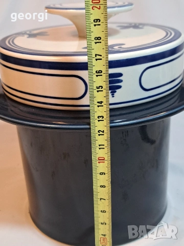 немски керамичен съд с похлупак Rosenthal Siena blue цвят кобалт 33/4, снимка 5 - Сервизи - 53409670