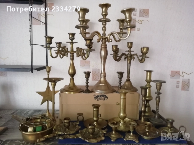 Стари бронзови свещници от различни държави и различни години. , снимка 2 - Декорация за дома - 52468483