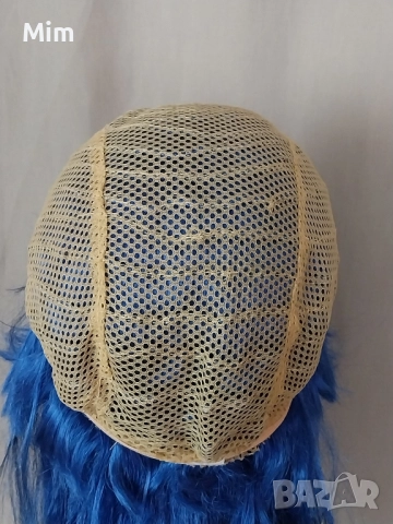 Синя и Неоново зелена перука с бретон , снимка 12 - Аксесоари за коса - 37225069