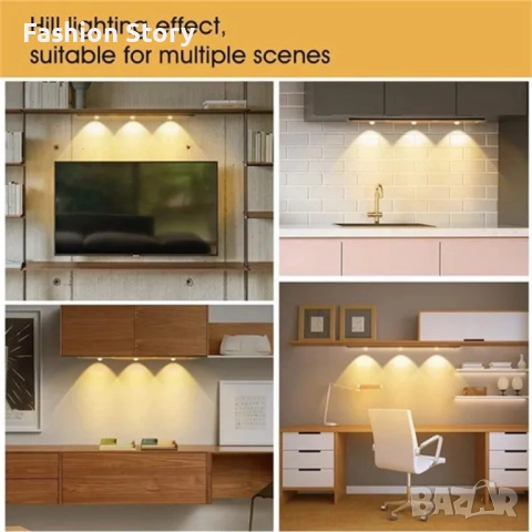 Безжична LED лампа със SMART режим. USB зареждане. Налични варианти на дължина: 40/60/80 см. Бутон з, снимка 5 - Лед осветление - 51549626