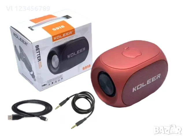 Безжична Bluetooth тонколона Koleer S918 FM/TF/USB/BT, снимка 3 - Други - 47423248