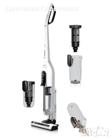 Вертикална прахосмукачка Athlet-ProHygienic 25.2V черно-бяло, Bosch, снимка 4 - Прахосмукачки - 52203686